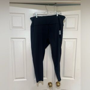 New TOMMIE COPPER Plus Size 4XL Lower‎ Back Support Black Capri Legging shaper